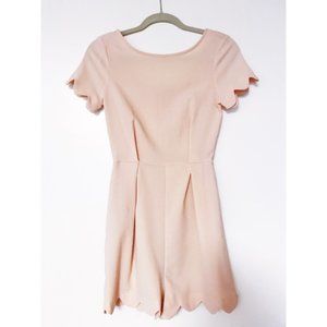 ADORABLE Blush Romper With Scallop Details (M)